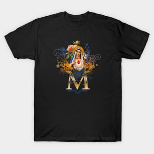 Immaculate Heart of Mary Blessed Mother Catholic Vintage T-Shirt